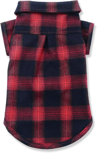 Koneseve Dog Plaid Shirt, Pet Clothes T-Shirt Sweater Matching Breathable - Image 2