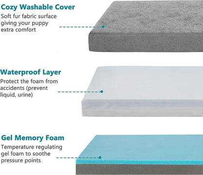 Orthopedic Memory Foam Dog Bed, Cooling Dog Beds Waterproof Pet Bed - Image 8