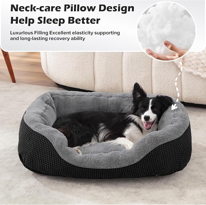 INVENHO Small Dog Bed Washable Orthopedic Calming Warming Durable Pet Bed - Image 3