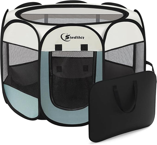 Large Dog Cat Playpen, Puppy Pet Playpen Indoor by Siedihit