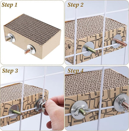 Paper Bird Perches Stand Platform Bird Chew Toy Parrot Cage Perch Cardboard - Image 4