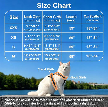 Cat Harness and Leash for Walking, Retractable Cat Harnesses and Leash Set - Image 2