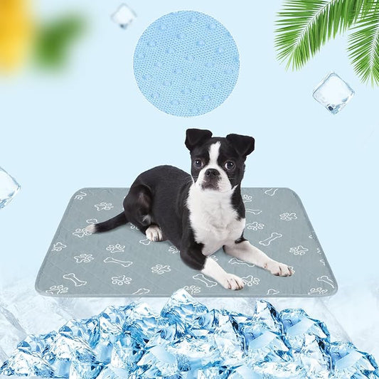 BEAUTYZOO Upgraded Dog Self Cooling Mat Ice Silk Chill Pads by BEAUTYZOO