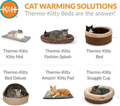 K&H Pet Products Heated Cat Bed Indoor, Thermo-Snuggle Cup Bomber Soft Heated - Image 10