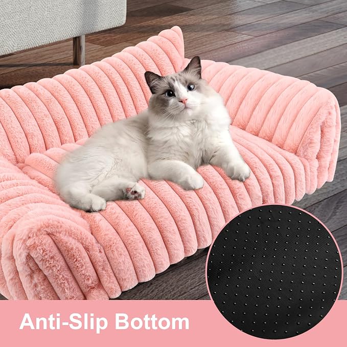 Cute Dog Cat Couch for Medium Large Dogs, Fluffy Pet Sofa Dog Couch Bed - Image 6