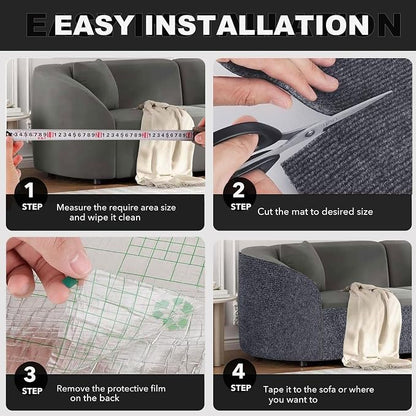 118"X15.8" Self-Adhesive Cat Scratching Mat, Couch Protector from Cat Claws - Image 7