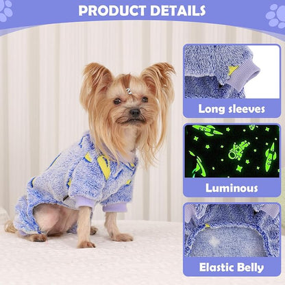 Dog Sweaters Small Girl Warm Fleece Pajamas, Cute Extra Small Dog Clothes - Image 3