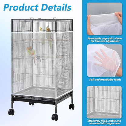 Large Bird Cage Net, Universal Adjustable Bird Cage Covers Mesh Polyester Birds - Image 4