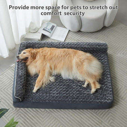 BFPETHOME Extra Large Orthopedic Dog Bed, L-Shaped Pet Bed - Image 3