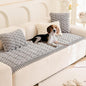 Couch Cover for Dogs Fuzzy Sofa Covers for Pet, Geometric Jacquard Coral by TIWWIE