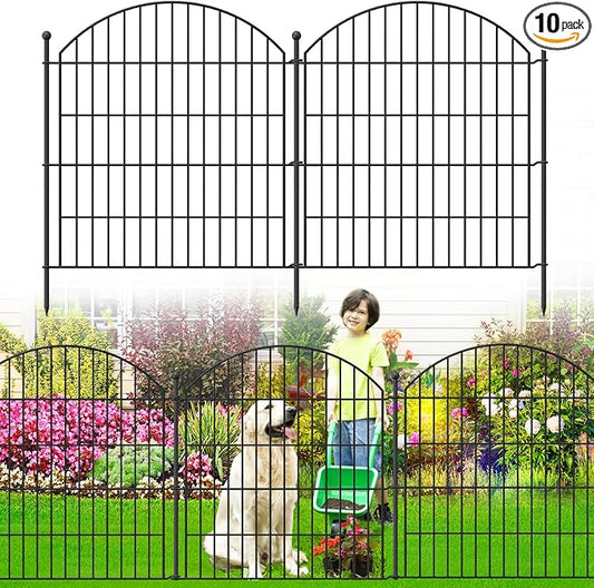 Decorative Garden Fence 32in x24ft, 10 Pack No Dig Fence Animal Barrier by Thrivinest