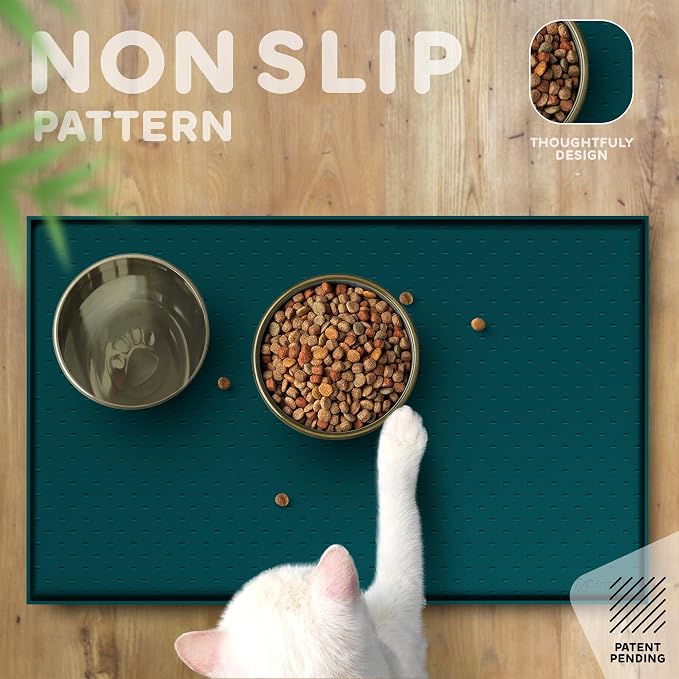 Dog Food Mat - 24x15 Raised Edges Dogs Mat - Image 4