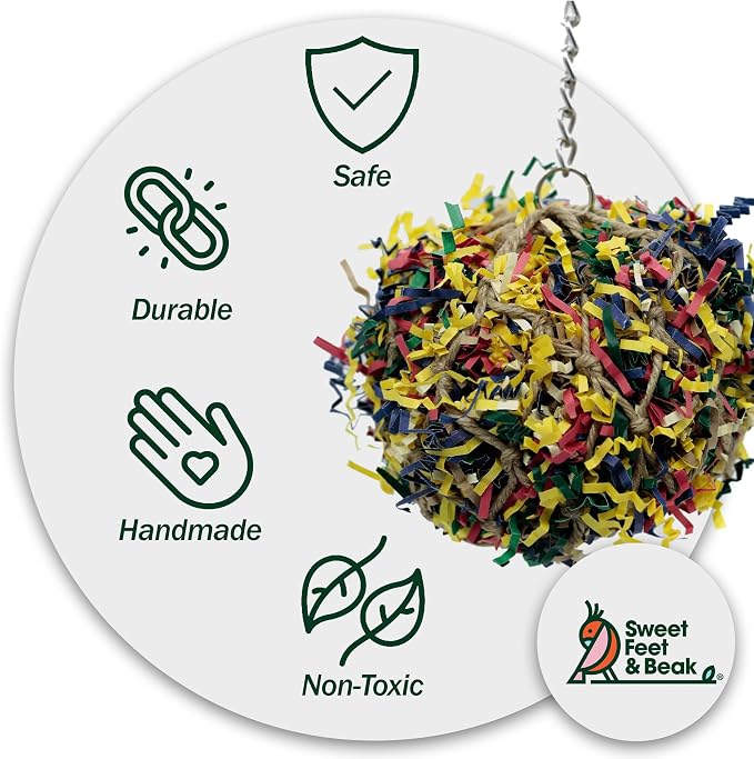 3” Super Shredder Ball Bird Toy - Image 3