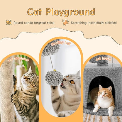 33 Inch Small Cat Tree Tower, Cat Tree - Image 4