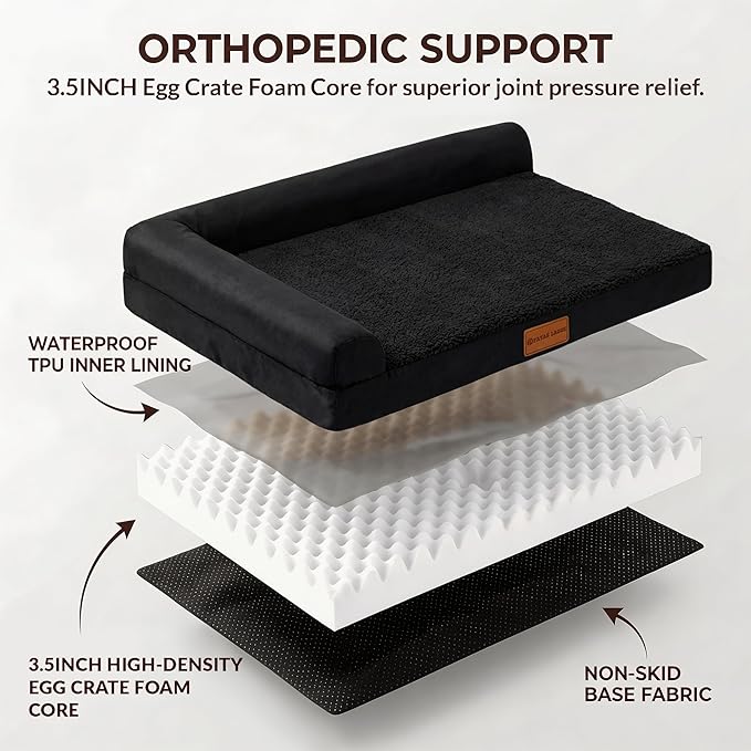 Patas Lague Orthopedic XL Dog Bed Large Sized Dog 48''X30'', Waterproof L - Image 5