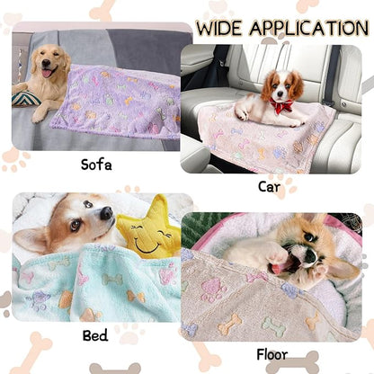 Rezutan 1 Pack 3 Dog Blankets for Small Pet Cat Super Soft Fluffy Premium Throw - Image 5