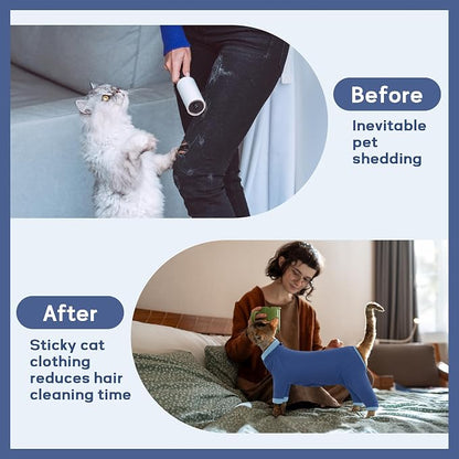 PUMYPOREITY Cat Hair Sticky Shirt – Breathable & Lightweight, Prevents Licking - Image 3
