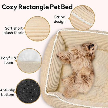 Rectangle Cat Dog Bed for Large Medium Small Pets Indoor Outdoor Machine - Image 4