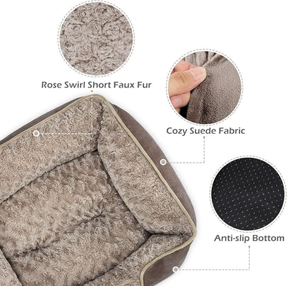 INVENHO X-Large Dog Bed Rectangle Washable Orthopedic Soft Calming Sleeping - Image 4