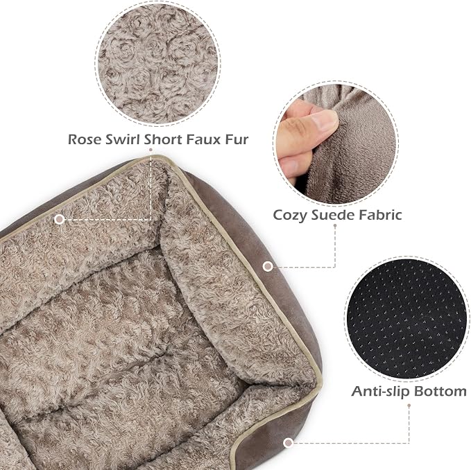 INVENHO Large Dog Bed Rectangle Washable Orthopedic Soft Calming Sleeping - Image 4