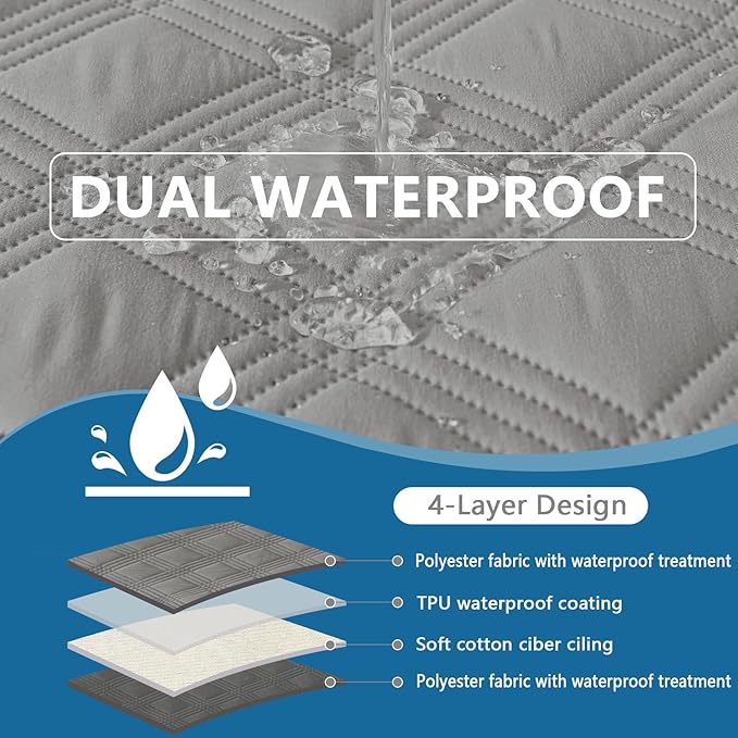 hyha Waterproof Dog Blanket, Reversible Pet Bed Blanket, Soft Sofa Couch Cover - Image 3