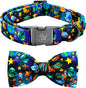 Elegant little tail Dog Collar, Boy Pet Collrs Blue Durable Soft Bowtie Dog by Elegantlittletail