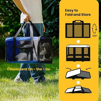 Cat Carrier Bag, Soft-Sided Pet Carriers - Image 4