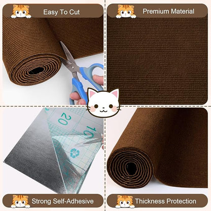 Cat Scratch Furniture Protector, 78.7"x15.8" Cat Scratching Mat, Trimmable - Image 3