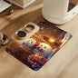 Chirstmas Gifts Dog Cat Food Mat, Cute Snowman Absorbent Waterproof Placemat by LUTASER