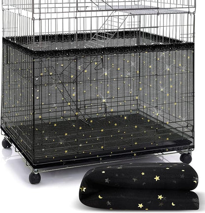 Shappy Large Bird Cage Birdcage Nylon Mesh Net Cover Seed Feather Catcher by Shappy