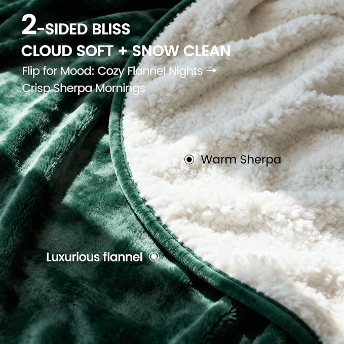 gogobunny Waterproof Bed Blanket, Reversible Sherpa Fleece Throw Blanket - Image 6