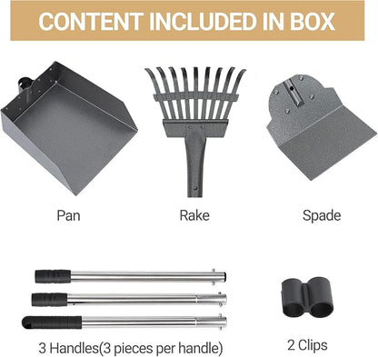 Heeyoo Dog Pooper Scooper, Dog Poop Tray and Rake Set, Pet Waste Removal Scoop - Image 5