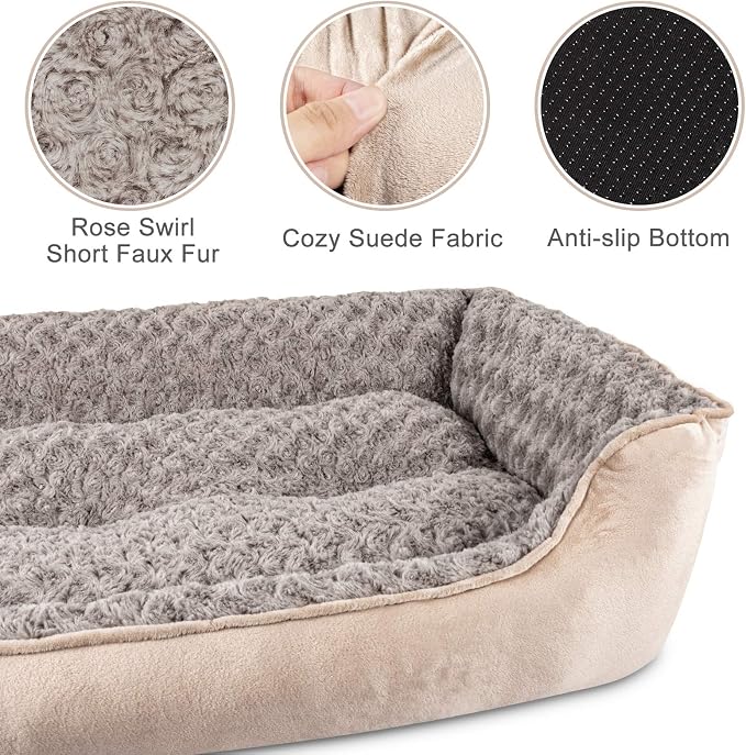 JOEJOY Rectangle Dog Bed for Large Medium Small Dogs - Image 3