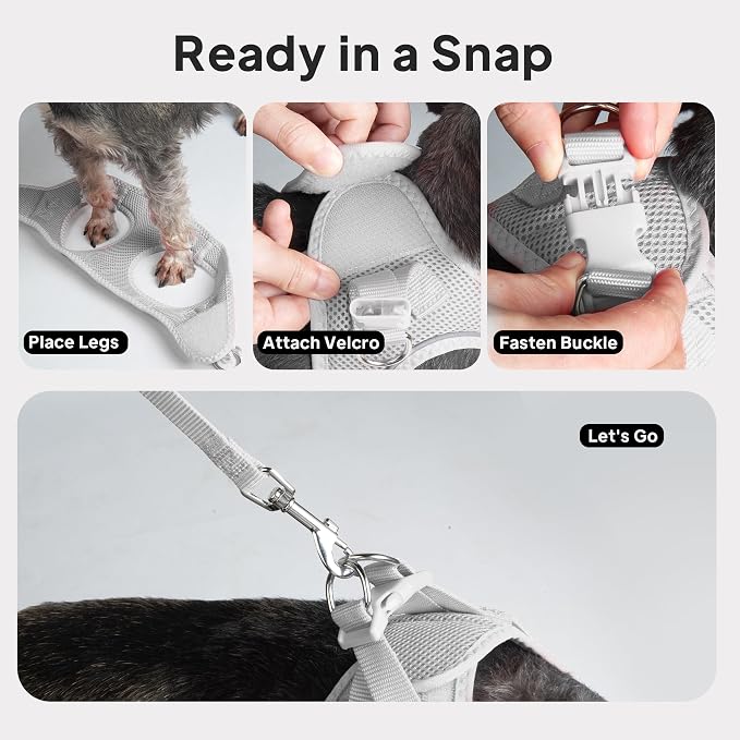 PetiFine Cat Harness and Leash Set, Escape Proof Kitten Harness Reflective - Image 8