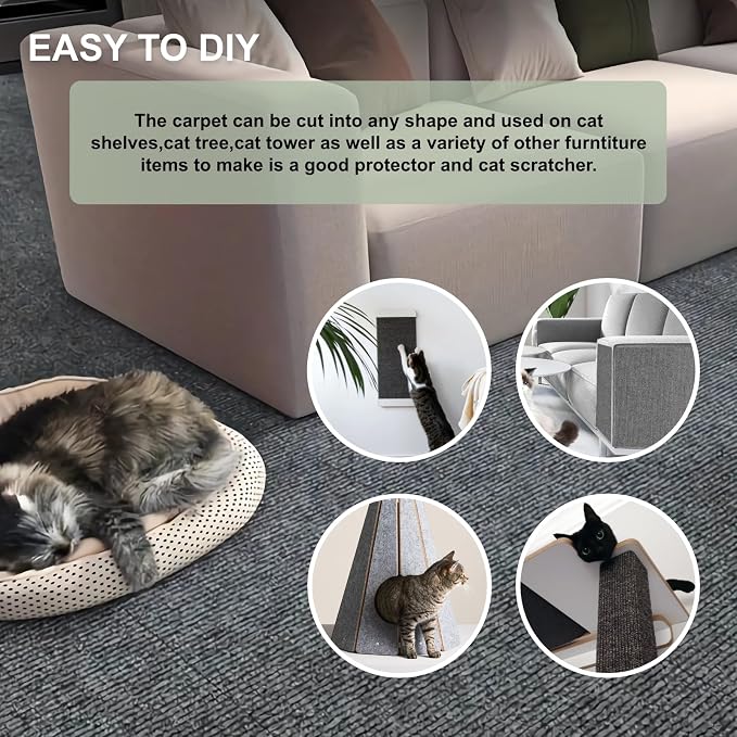 Cat Scratch Couch Furniture Protector, Adhesive Cat Scratch Pad Deterrent - Image 5