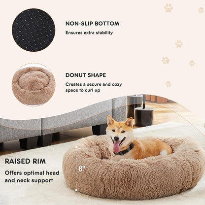 Sweetcrispy Donut Dog Bed, XL Large Round Calming Cat Bed - Image 3