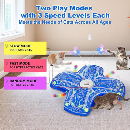 Interactive Cat Toys for Indoor Cats, Rechargeable Touch Activated Hide and - Image 4