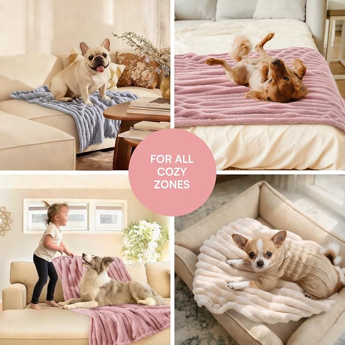 LINENLUX 1 Pack 3 Soft Dog Blanket Washable Warm Fleece Cat Blankets - Image 5