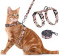 Cat Harness and Leash Set, Adjustable Kitten Harness Escape Proof Cats Harness by Seyezo