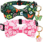 2 Pack Cotton Cat Collar with Bow Tie and Bell by Gelwoo