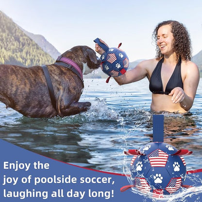 QDAN Dog Toys Soccer Ball with Straps, Durable Balls - Image 3