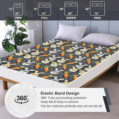 Twin Mattress Protector Waterproof, Fitted Sheet Style Breathable Mattress Cover - Image 5