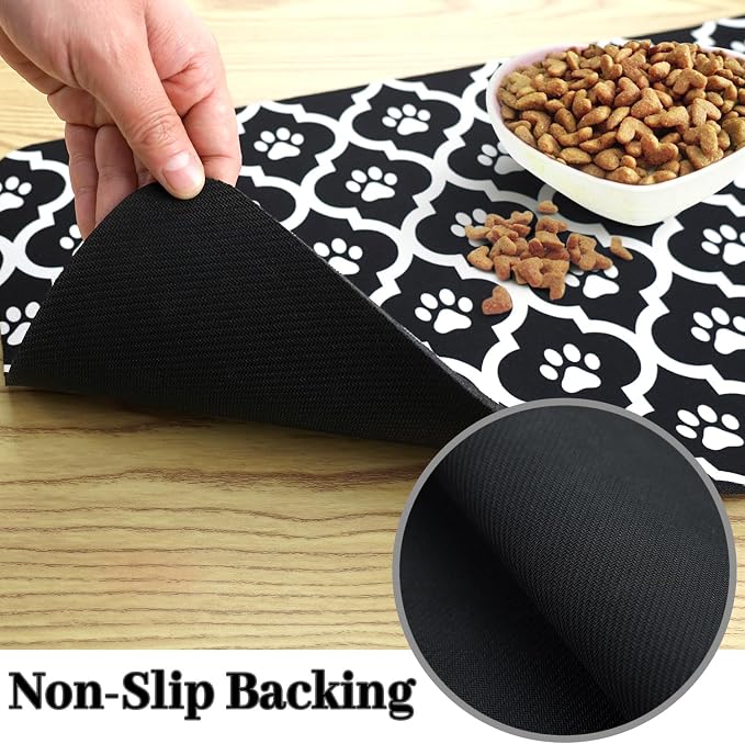 Dog Food Mat 24X32 Inch Pet Feeding Absorbent Mats - Image 5