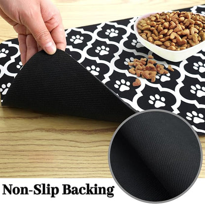 Dog Food Mat 24X32 Inch Pet Feeding Absorbent Mats - Image 5