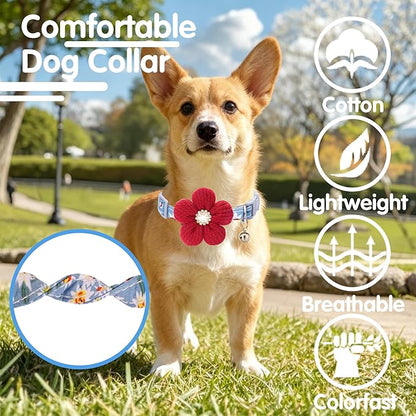 Medium Dog Collar with Flower, Dog Collars - Image 4