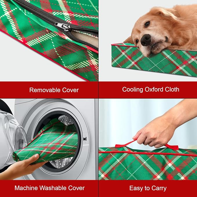 Christmas Orthopedic Dog Bed for Large Dogs, Big Waterproof Dog Bed Washable - Image 6