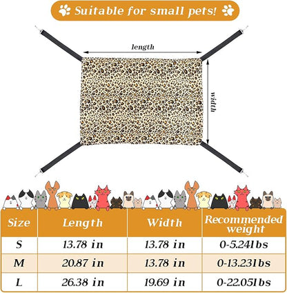 Jetec 2 Pieces Reversible Cat Hanging Hammock Soft Breathable Pet Cage Hammock - Image 3