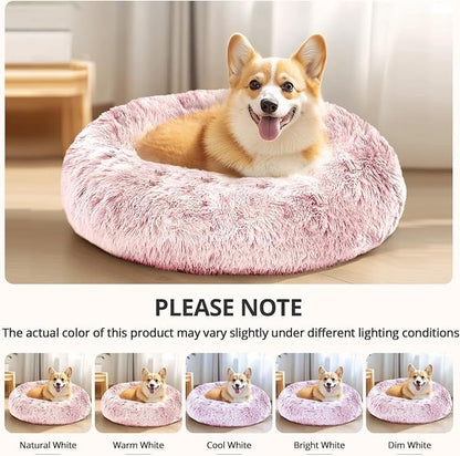 JOLLYVOGUE Calming Dog Bed Medium Size Dog, Anti-Anxiety Donut Medium Pet Bed - Image 6
