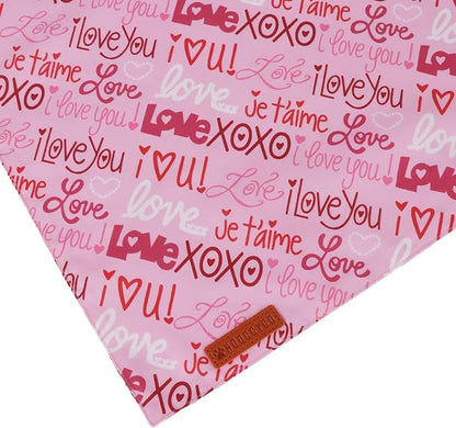 ADOGGYGO Valentine Dog Bandanas 2 Pack, Reversible Heart Love Print Puppy Scarf - Image 6