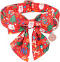Christmas Dog Collar with Bow Tie, Christmas Collar by UPURARAPUP